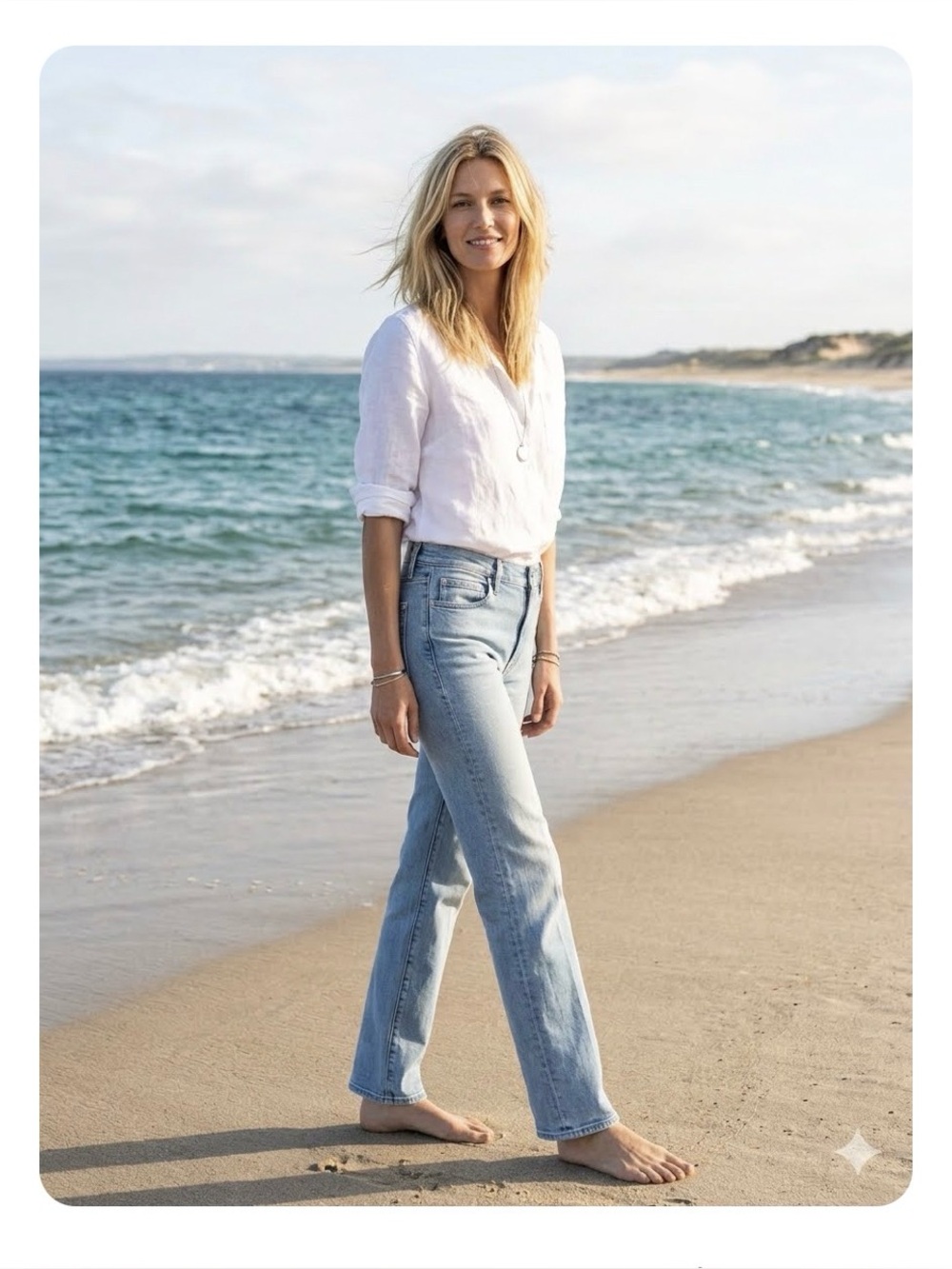 MOTHER Straight Leg Jeans in Light Blue Wash